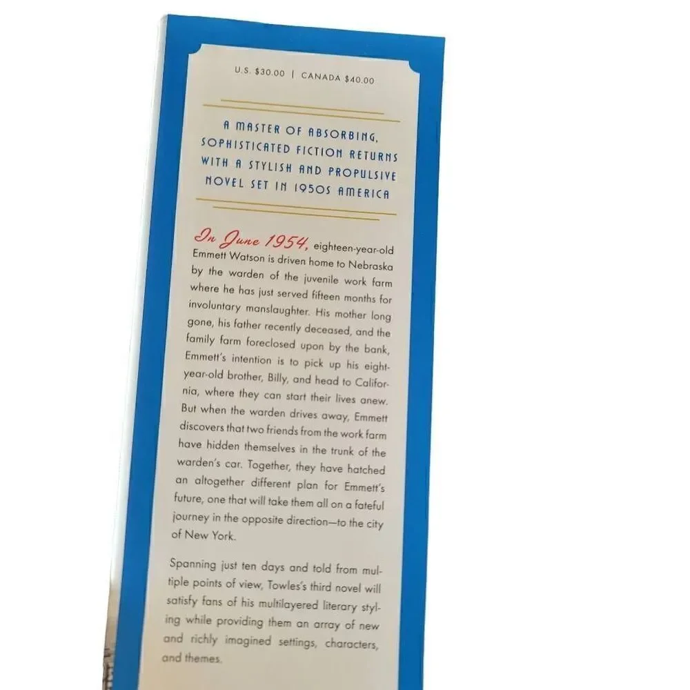 The Lincoln Highway A novel by Amor Towles book hard cover
